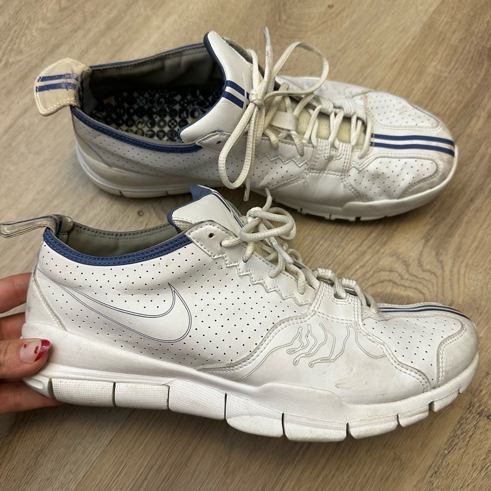 Nike Free White and Blue Men's Sneakers
